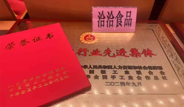 洽洽食品榮膺“全國輕工行業(yè)先進集體”稱號
